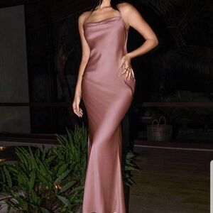 SHEIN Blush Satin Dress